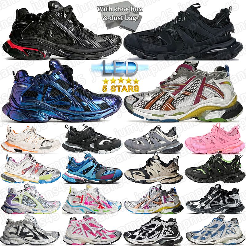Top Quality Track Led Runners Designer Shoes Tracks 3 3.0 mens loafer womens Platform Sneakers Multicolor Luxury Paris Gomma Leather Extraordinary Trainers With box - 2 of 9
