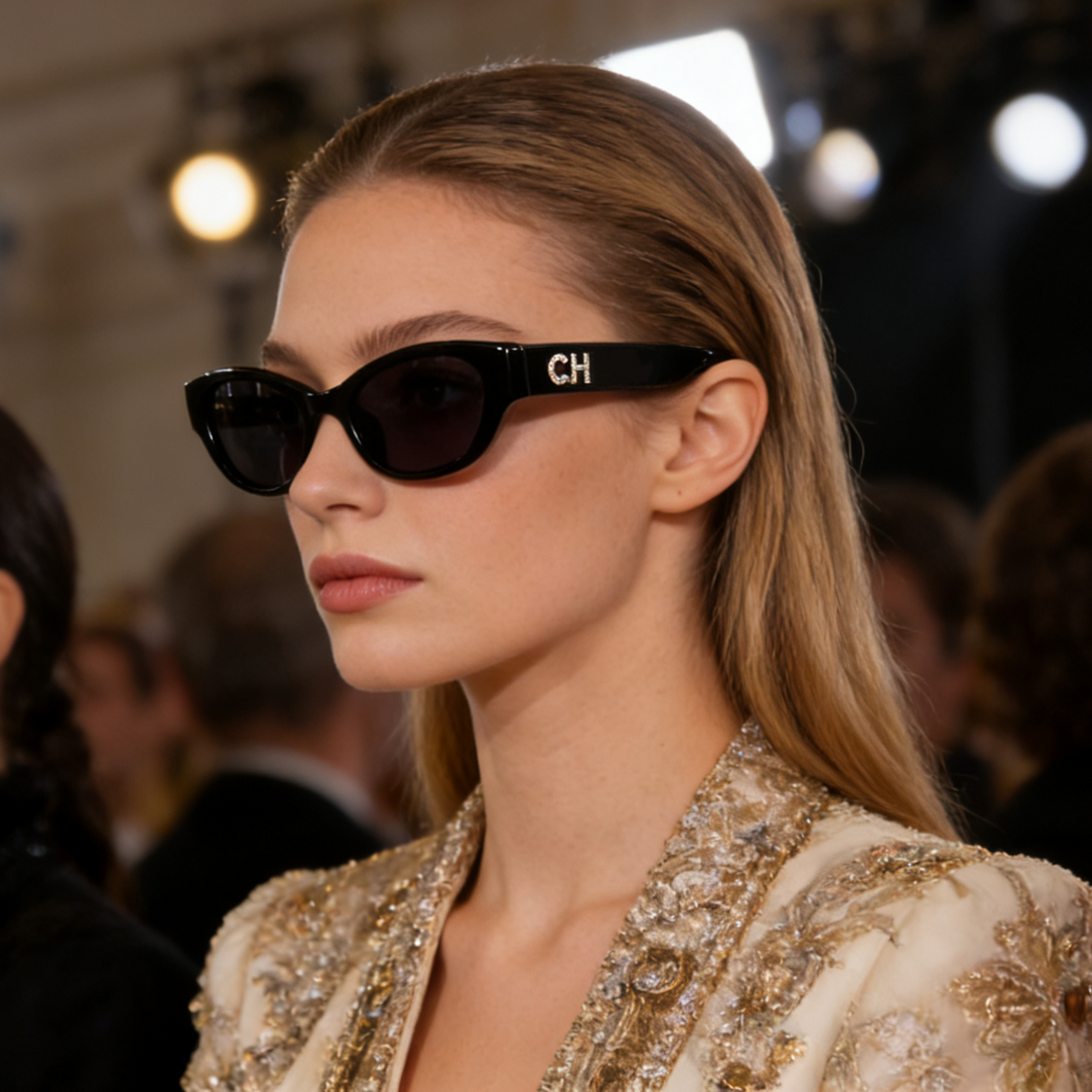 2026 New Designer Sunglasses Women Trend Cat Eye Curved Surface Lens Glasses Shining Men Womens Luxury shades sun glasses for women Y2K spicy girl with box - 4 of 8