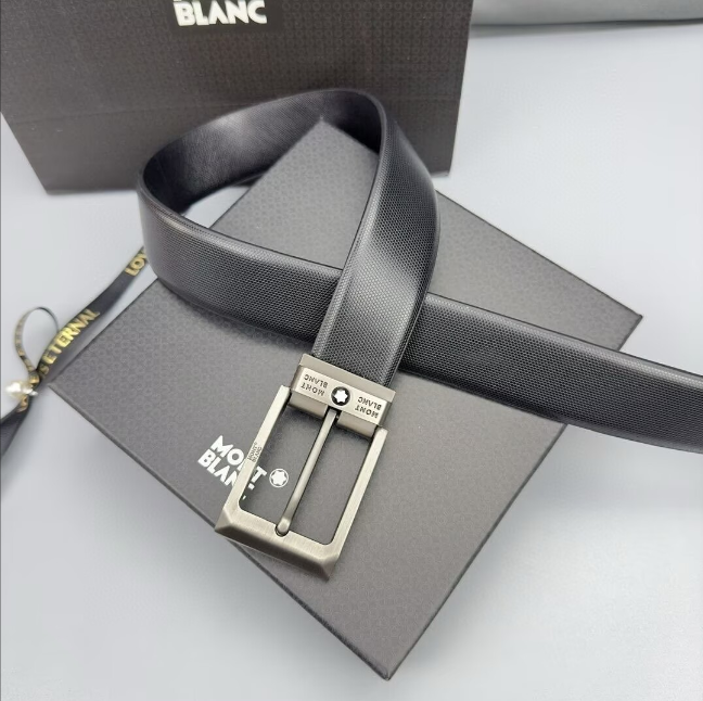 Men Business Belt casual 2026 Upscale Black Fashion needle buckle Belts MB Designer Belt With white star logo Montblancs genuine leather belt for elegant charm Man - 7 of 8