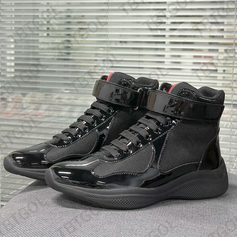 Big Size EU49 Men Boots America Cup Sneakers Designer Boot High Top Casual Shoes Patent Leather Women Booties Mesh Runner Trainers Outdoor Training Shoes 53 - 5 of 9
