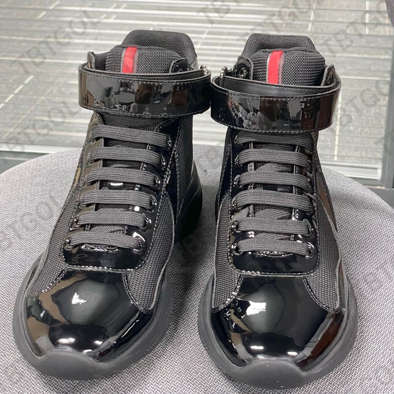 Big Size EU49 Men Boots America Cup Sneakers Designer Boot High Top Casual Shoes Patent Leather Women Booties Mesh Runner Trainers Outdoor Training Shoes 53 - 6 of 9