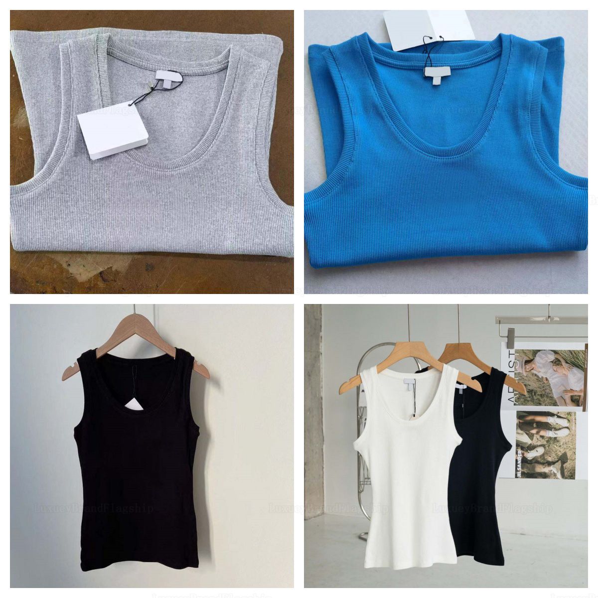 Designer Tank top Summer Women T Shirts Crop Top Sexy Off Shoulder Black Tank Casual Sleeveless Backless Shirt men tank top asian size s-xl - 7 of 9