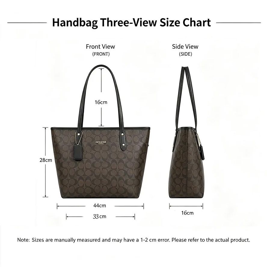 Black Friday Specials tote bag Designer Bag Shoulder Bag Handbag City Classic Brown and Black Bag Classic coated monogram canvas Smooth leather trim Bag Commuter Bag - 9 of 9
