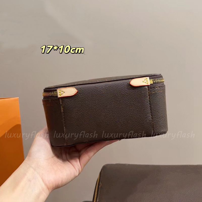 Designer Makeup Bags Storage Box Fashion Vintage Travel Cases Bag Zipper Leather Luxury Pink Ladies Cosmetic Jewelry Box - 7 of 8