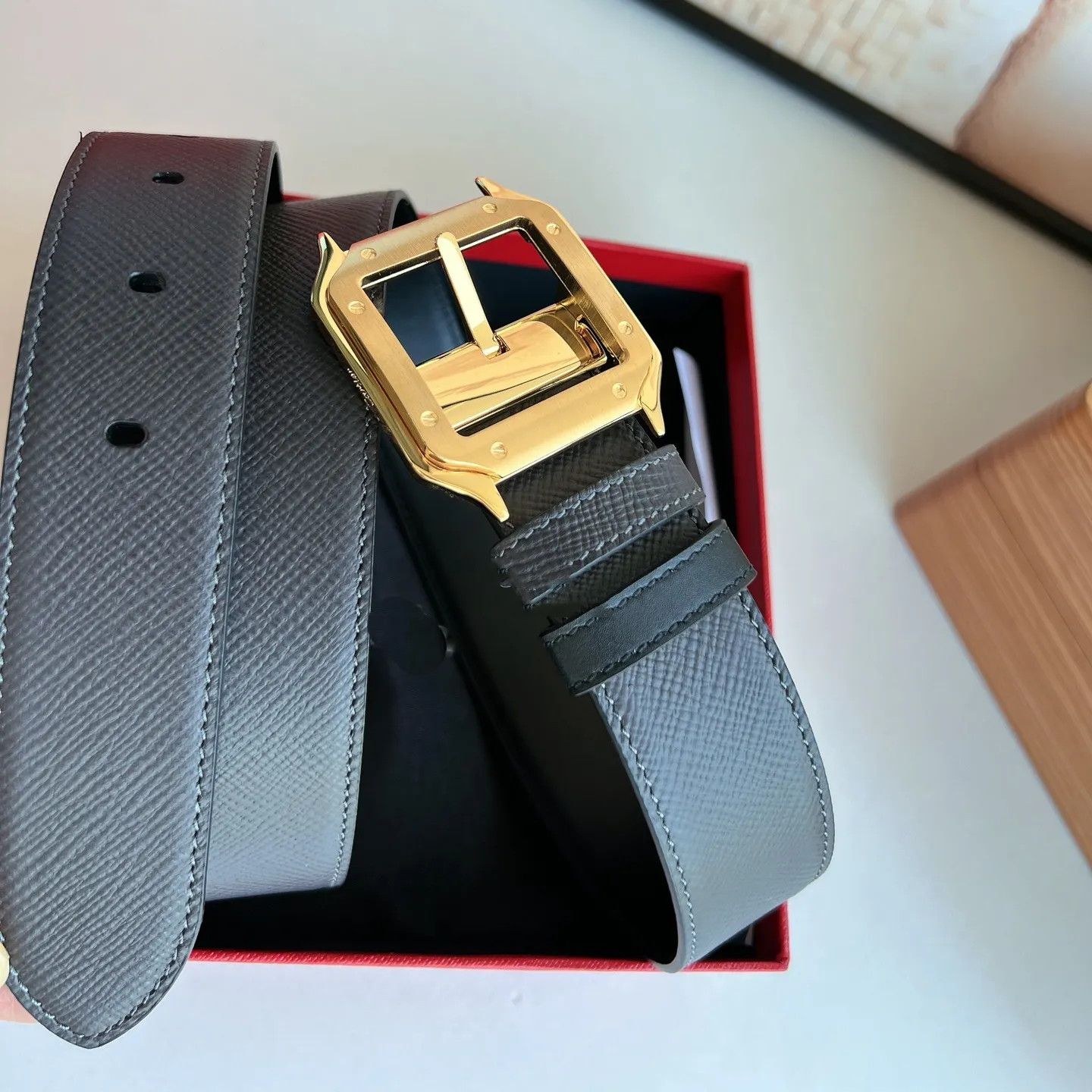 new designer belt fashion classic men'sneedle buckle genuine leather cowhide Versatile for Business and Leisure - 4 of 6