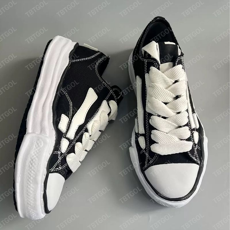High Quality Skeleton Sneakers Unisex Low Top Vintage Canvas Training Shoes Denim Blue Black Casual Shoes Outdoor Sport Shoes 775 - 8 of 8