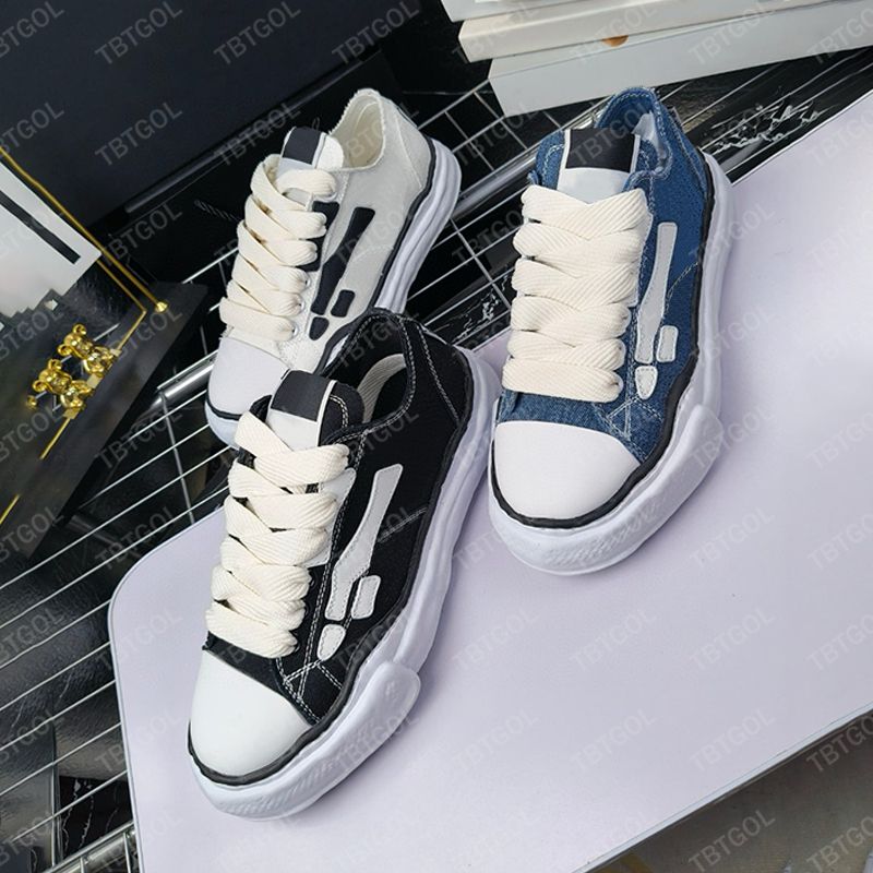 High Quality Skeleton Sneakers Unisex Low Top Vintage Canvas Training Shoes Denim Blue Black Casual Shoes Outdoor Sport Shoes 775 - 5 of 8