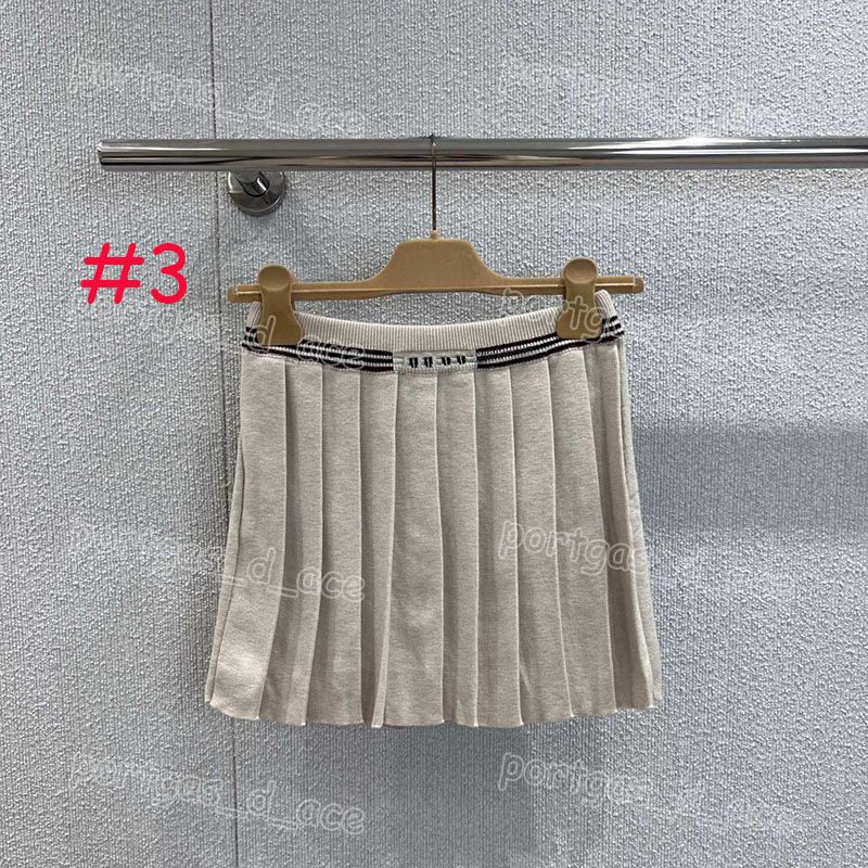 Luxury Letters Knits Polos Tops For Women Designer Pleated Mini Skirt Summer Knitted Tennis Sporty Jumpers Sexy Y2k Crop Slim Fit Tank Vest - 4 of 8