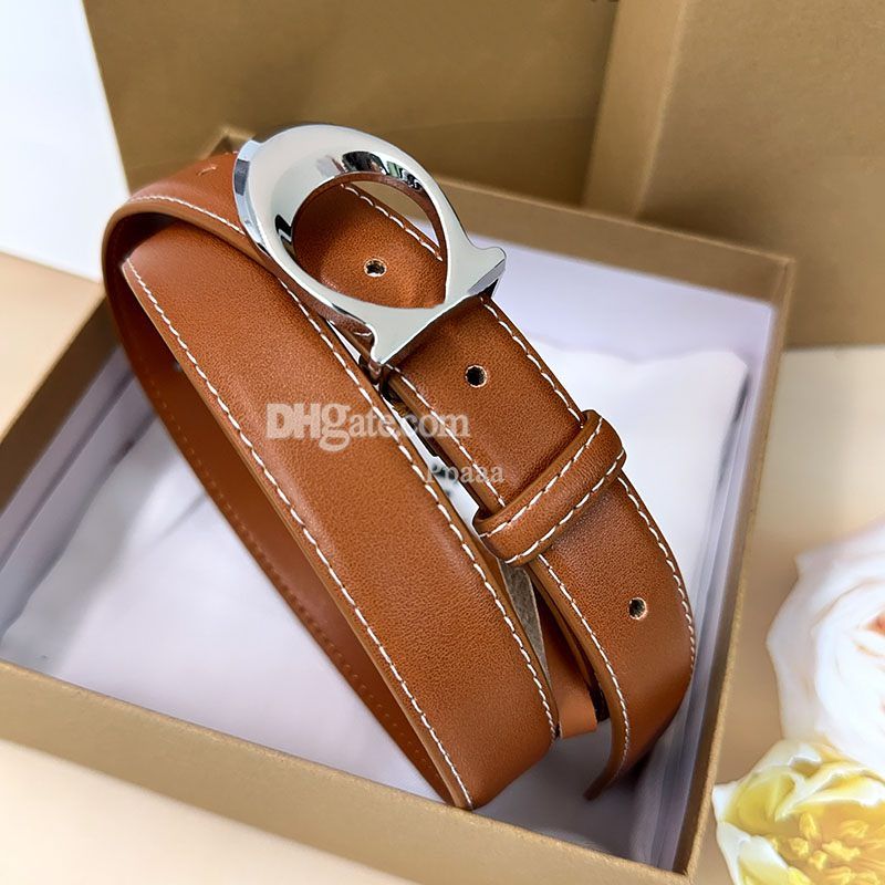 luxury belt Fashion designer belt brand belts gold silver buckle cintura belts for women designer cinture width 2.5cm with box gift high quality 2025 - 3 of 5