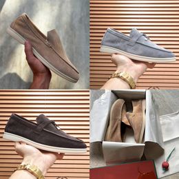 Designer Men Women Woven Suede Loafers Slip On Driving Shoes Metal Pendant Soft Moccasins Outdoor Daily Walking Casual Breathable Footwear Top Quality 739 - orologiod