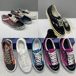 Pink Blue Eu45 New Luxury Canvas Walking Shoes Sneakers For Men Women Pearl Trainers Vintage Sports Casual Shoes Lace-Up Shoe 1083 - orologiod