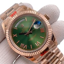 U1 Rolex Day Date 40MM Rose Gold Case Automatic Stainless Steel Watch Bezel Men's Watch Sapphire Glass Case New - orologiod