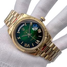 U1 Rolex Day Date 40MM Yellow Gold Case Automatic Stainless Steel Watch Bezel Men's Watch Sapphire Glass Case New - orologiod