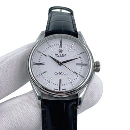 U1 Rolex Cellini Time 39MM Sapphire Glass Automatic Stainless Steel Watch Bezel Men's Watch Sapphire Glass Case New Black Case - orologiod