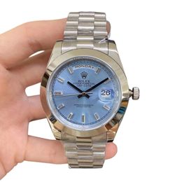 U1 Rolex Day Date 40MM Diamond Dial Automatic Stainless Steel Watch Bezel Men's Watch Sapphire Glass Case New - orologiod