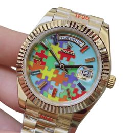 U1 Rolex Day Date 40MM emoji-puzzle Case Automatic Stainless Steel Watch Bezel Men's Watch Sapphire Glass Case New - orologiod