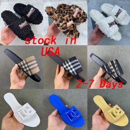 Designer Slides Fashion Shoes Sandals Wool integrated Women Men slippers Slides Size 35-48 - orologiod