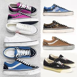 Luxury Pearlized Canvas Shoes New Sneakers For Men Women Pearl Trainers Vintage Sports Casual Shoes Lace Up Walking Shoe 1083 - orologiod