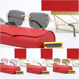 Designer Sunglasses Sports Mens Women Gold and Silver Frameless Metal Round Oval Optical Frame Black Grey Blue Transparent Lens Sun Eyewear Fashion Glasses - orologiod