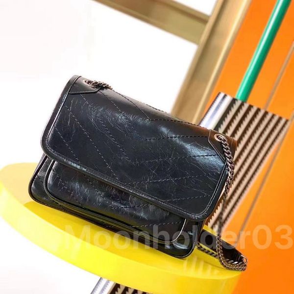 Handbag luxury designer niki shoulder bag waxy leather messenger bags women cross body bag Satchel lady vintage design sacoche fashion classic Stripes Turquoise - Bags, Luggage & Accessories - orologiod