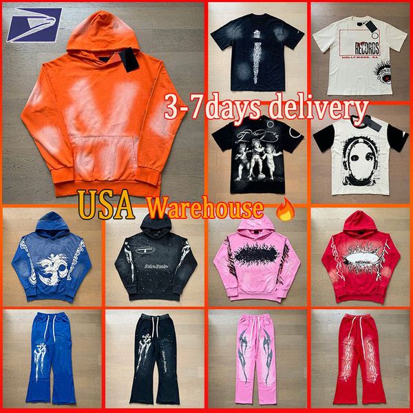 Designer t shirt men hoodie graphic tee for men womens hippie short sets Y2K vintage hoodies and pants streetwear washed classic men's clothing us size S-XL - Apparel - orologiod