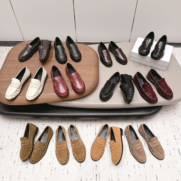 Premium Designer Loafers Mules Men Genuine Leather Ruched Penny Loafers Men Pleated Slippers EU47 Women Loafer Luxury Le Loafers Slip On Dress Shoes 1137 - Fashion Collection - orologiod