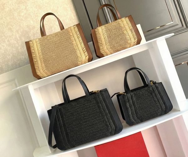 Designer Straw Tote Shoulder Bag for Woman casual Lady bags Commuter Versatile Fashion Relaxed Vintage Knitting Shopping Bags Underarm bag Wallet womens Purse PRPU - Bags, Luggage & Accessories - orologiod