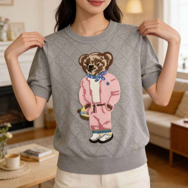 39 Styles Womens Designer Bear T Shirt Luxury Knit Tshirts Short Sleeve Summer Clothes Women Casual Fashion Tops Tee Shirts S-XL - Apparel - orologiod