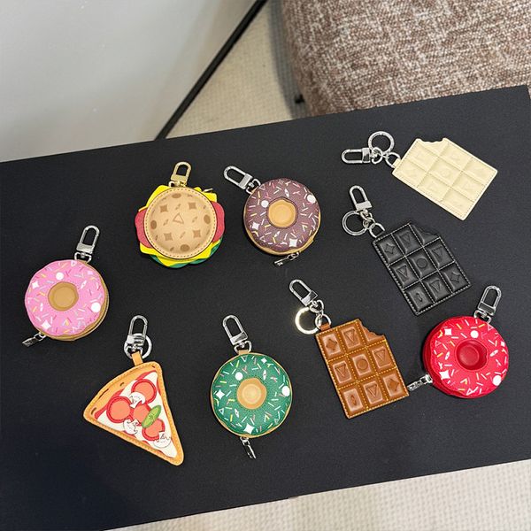 Keychain Designer Burger Donut Lanyard Characters Keychain Fashion Chocolate Floral Pattern Handmade Leather Hanging Rope Men Keychain Women Headphone Keychain - Fashion Accessories - orologiod