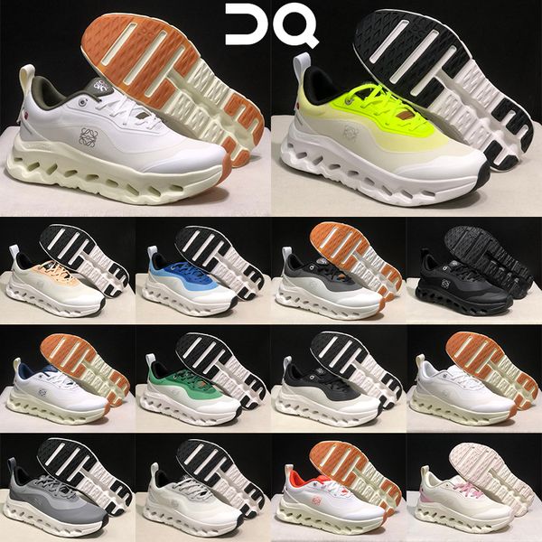 On Cloudtilt Hi 2 Running Shoes for Men Women Cushion Wave Hollow Thick Sole Sneakers Lightweight Breathable Mesh Slip On Walking Shoes white blue pink - Shoes & Accessories - orologiod