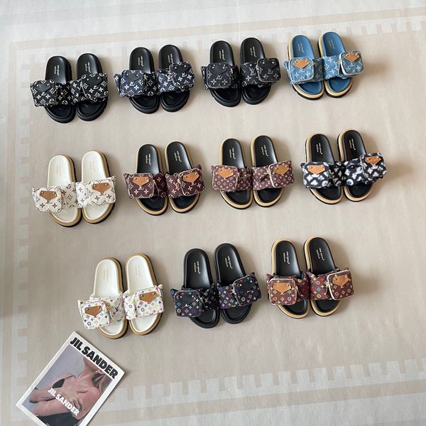 LV X Takashi Murakami Pool Pillow Comfort Mini Bag Decor Strap Platform Slide Sandals For Women Non Slip Thick Sole Casual Beach Vacation Slippers Multiple colors - Shoes & Accessories - orologiod