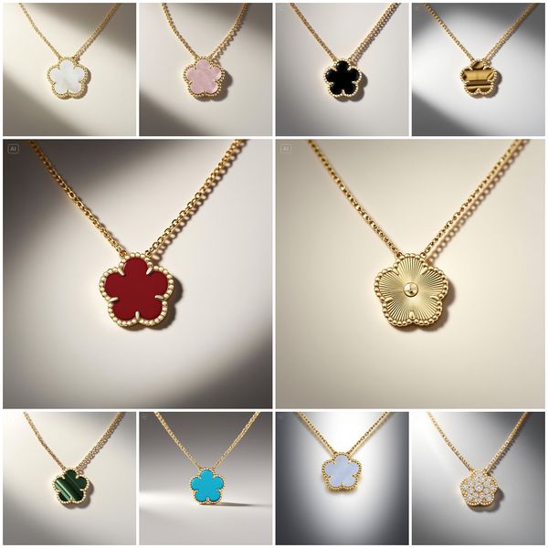 high quality clover necklace designer jewelry women gold necklace 15mm one motif flower necklace mother of pearl pendant pearls necklace gold designer necklace - Jewelry - orologiod