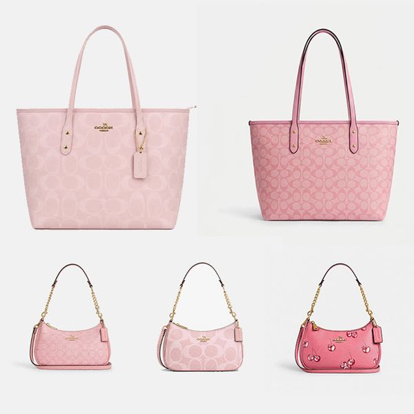 Pink Tote Bag Designer Bag Large Capacity Bag Women's Shopping Bag Canvas With Metal Hardware Classic Fall Winter Fashion BagClassic Fall/Winter Fashion Bag - Bags, Luggage & Accessories - orologiod