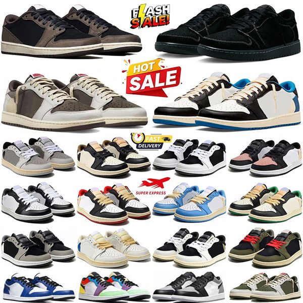 Designer 1s Low Basketball shoes OG 1 sneakers Black Phantom Triple White University Blue Bred Toe Light Smoky Grey Mens Womens Outdoor Sports trainers Size 36-47 - Shoes & Accessories - orologiod