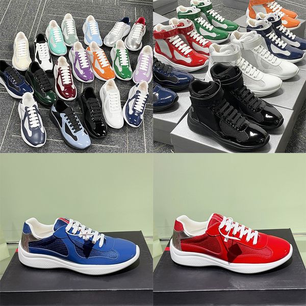 2026 Top Quality Sneakers Luxury Plus Size EU49 Americas Cup Sneakers Men Women Patent Leather Mesh Lace Up Casual Outdoor Sport Trainers 53 - Shoes & Accessories - orologiod