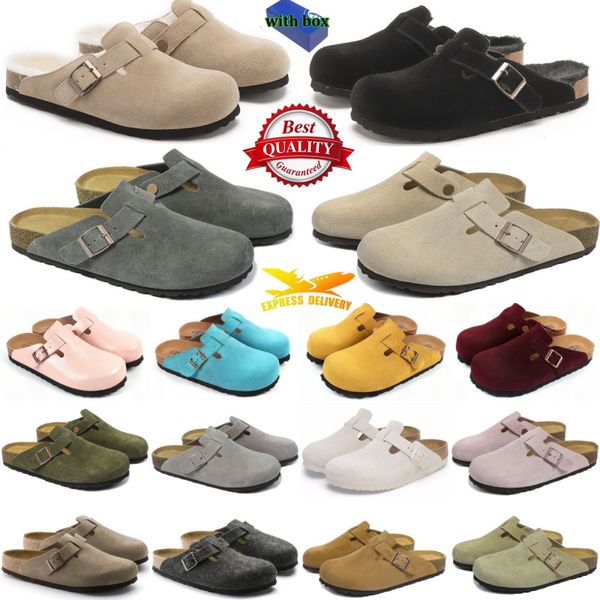 With Box Designer briskenstockk Clogs Sandals clog Slippers Cork Flat High Quality Fashion Summer Genuine Leather Slide Favourite Beach Casual Shoes Women Men - Shoes & Accessories - orologiod