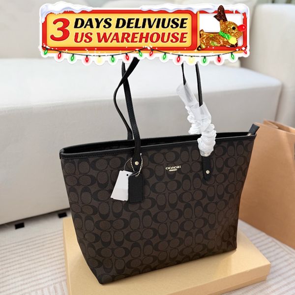 Black Friday Specials tote bag Designer Bag Shoulder Bag Handbag City Classic Brown and Black Bag Classic coated monogram canvas Smooth leather trim Bag Commuter Bag - Bags, Luggage & Accessories - orologiod
