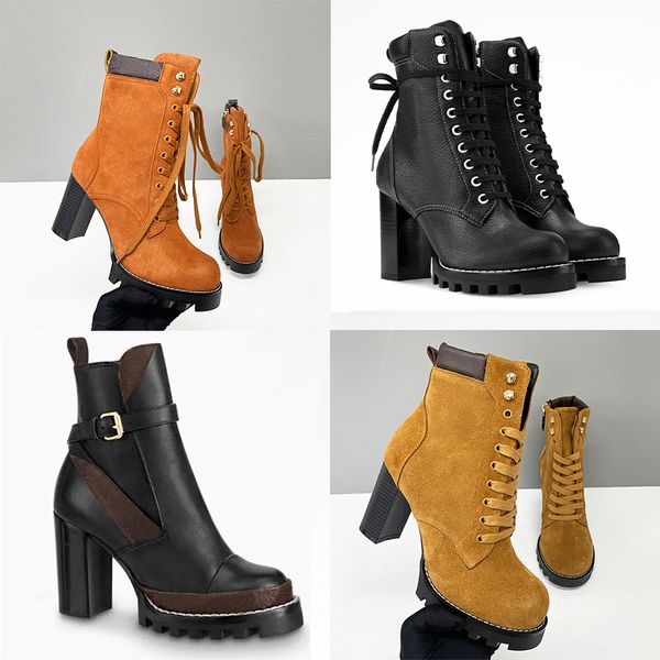 2026 New Designer Star Trail Ankle Boots Women High Heels Boot Classic Martin Desert Boots Girls Lady Suede Leather Boots Print Letter Platform Boot Shoes 013 - Shoes & Accessories - orologiod