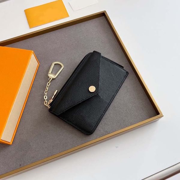 Designer wallet key chain pouch women Card Holder keychain Fashion purses embossed leather purse credit card mini wallets lady short money clutch bag with box PRPU - Bags, Luggage & Accessories - orologiod