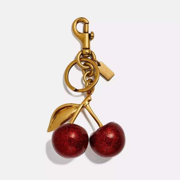 Little Charm, Big Smile Charm Women Key Rings keychain with box Retro-Cool Cherry In Glittery Resin Clip it To Favorite f Keys For Refreshing Style key chain Lanyards - Fashion Accessories - orologiod