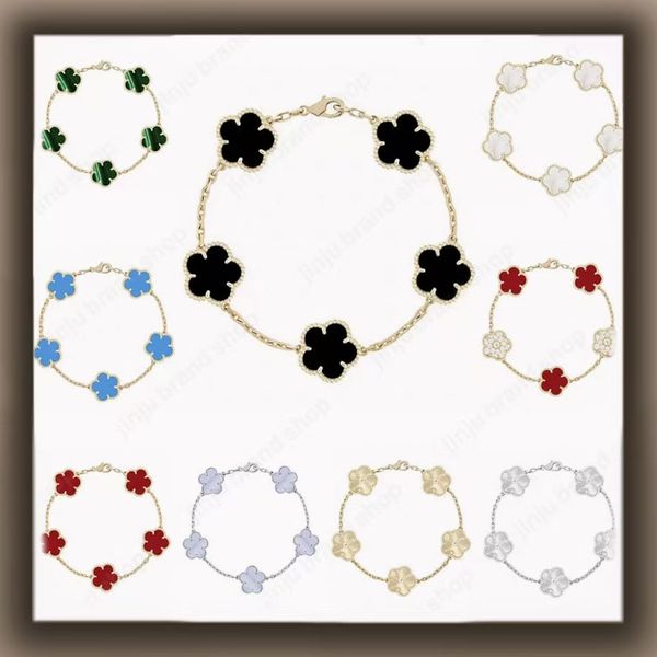 5 flower bracelet designer jewlery designer for women luxury clover bracelet sterling silver jewelry 925 diamond bracelet fashion braclet bracelet wholesale gift - Jewelry - orologiod