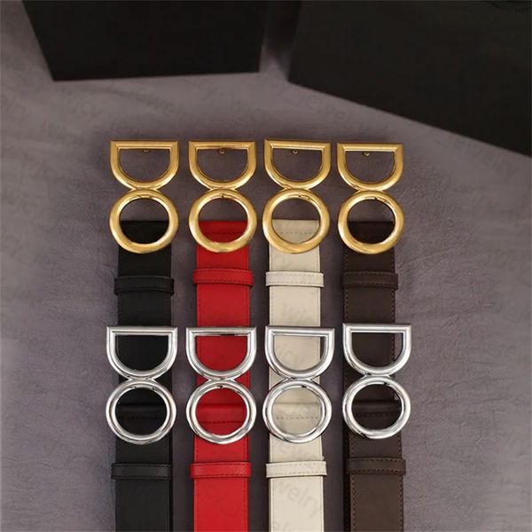 Classic Designer Mens Belt Width 4CM Genuine Leather Belts for Man Woman Smooth Buckle Gold Sliver 4 Colors Cowhide Letter Design - Fashion Accessories - orologiod