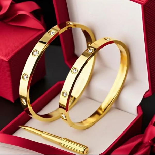 gold bangle bracelet for women love style stainless steel jewelry bracelet designer for women men bangles luxury designer jewelry charm braclet parties gifts - Jewelry - orologiod