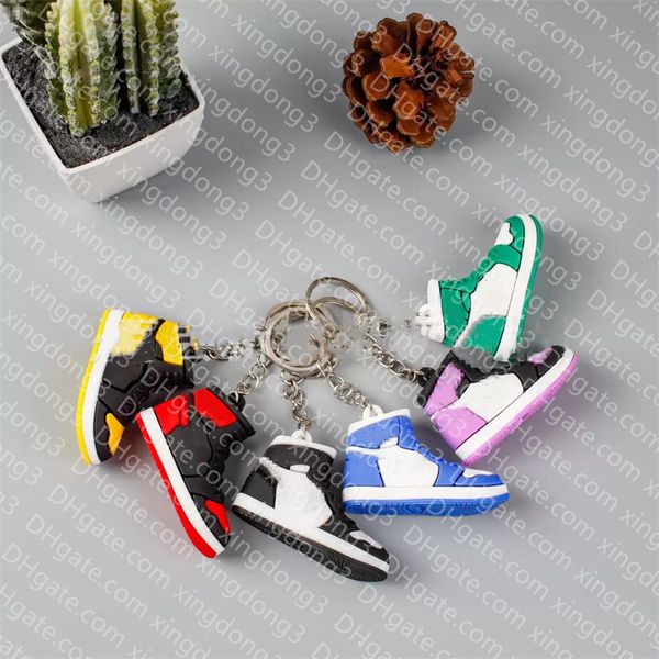 Wholesale keychain Designer keychain bag charm Mini Silicone Sneaker key chain Men Women Kids Key Ring Gift Shoe Keychain Handbag Chain Basketball Shoe Key Holder 25 - Fashion Collection - orologiod