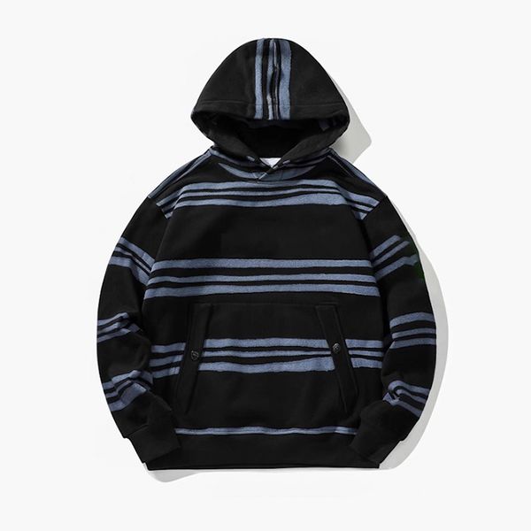 Topstoney Designer Hoodies Spring Mens Striped Hoodie Cotton Super Large Hoodie Long Sleeve Street Clothing Fashion Top Jumper - Apparel - orologiod