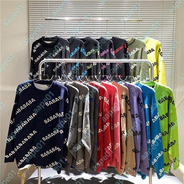 Famous Men Women Sweaters Fashion Mens Letter Pattern Casual Round Long Sleeve Sweaters Womens Hoodies 21 Colors Asian Size S-2XL - Apparel - orologiod