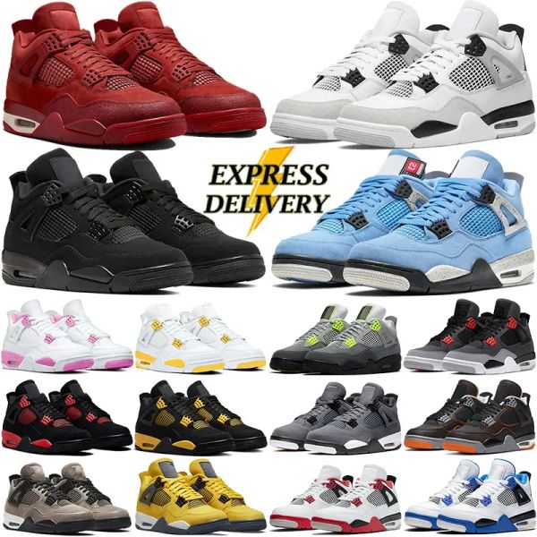 Designer Shoes 4 Basketball Shoes For Men Women 4s Sneaker Military Black Cat Pine Green White Oreo Red Thunder Unc Bred Cacao Medium Olive Sail Mens Trainers Sports - Shoes & Accessories - orologiod