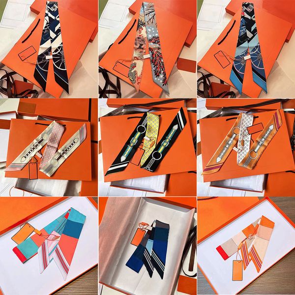 Fashion Designer Scarf Luxury Printed Letter Silk Scarf Women's Handbag Scarf 20 Colours Size 5 x 90cm - Fashion Accessories - orologiod