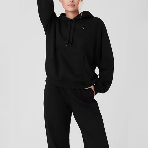 Womens Yoga Pants Hoodies Sweatshirt Designer Pant High Quality Womens Solid Color Yoga Sets High Waist Trousers Sportwear Sweatshirt Black Brown Gym Wear Size XS-L - Sports & Outdoors - orologiod